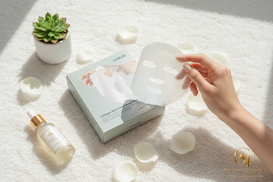 Collagen Face Mask - Creative Flat Lay