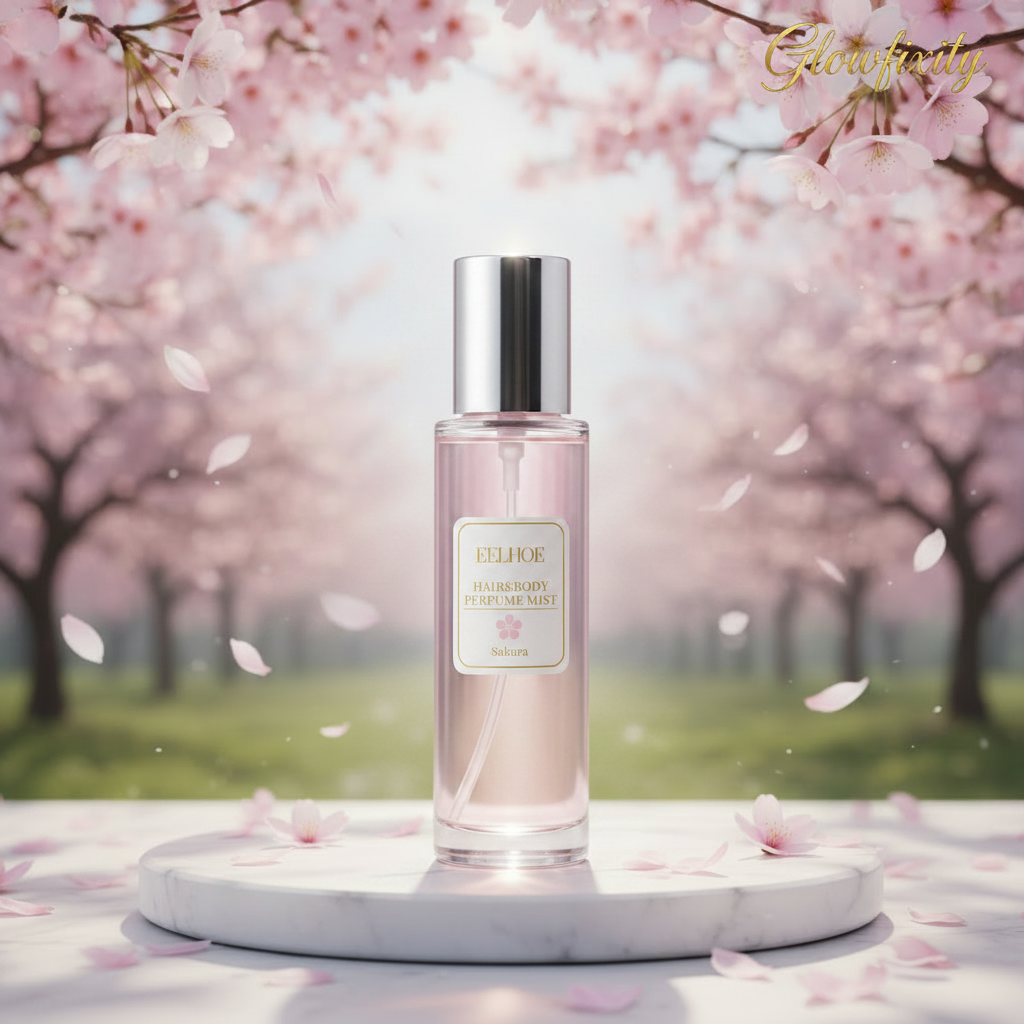 Cherry Blossom Perfume - Full Bottle with Glowfixity Logo