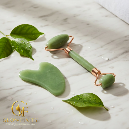 Gua Sha Board 2PCS Massage Stone And Facial Body Skincare Roller